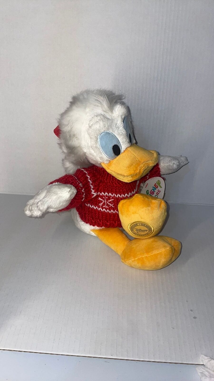 *Stamped* Christmas Disney Donald Duck Plush with Red Sweater