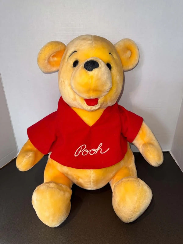 Large Vintage Winnie The Pooh Old Style Walt Disney Soft Toy