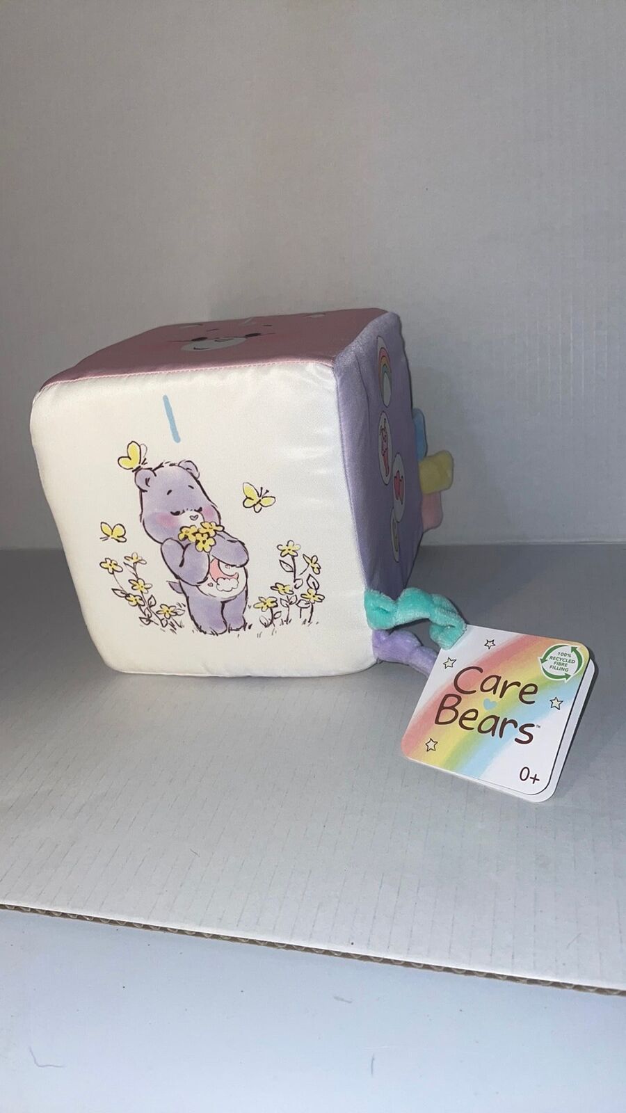 Care Bears Plush Cube Toy Purple Bear Small