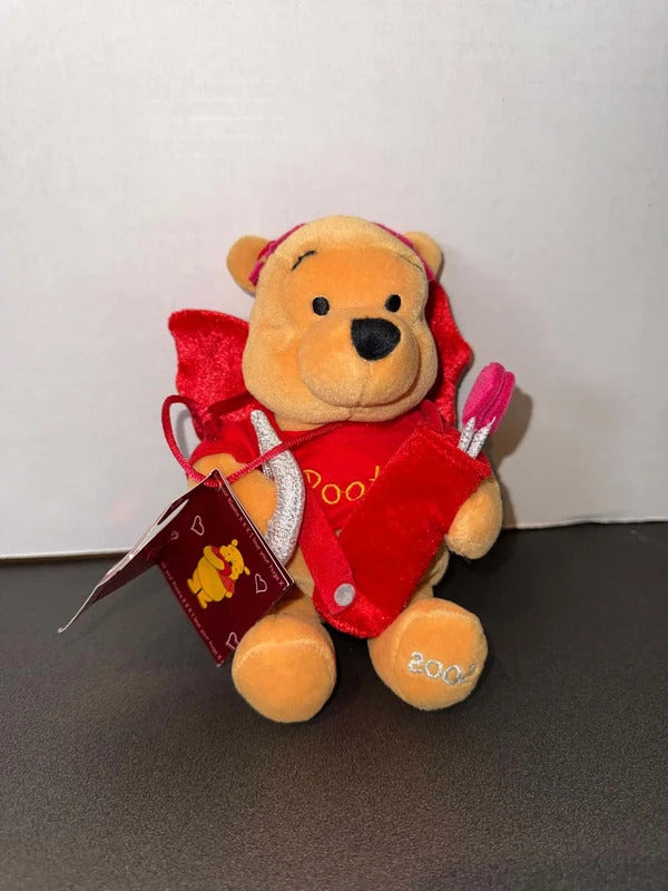 Winnie The Pooh 2002 Valentines Disney Beanie Soft Toy