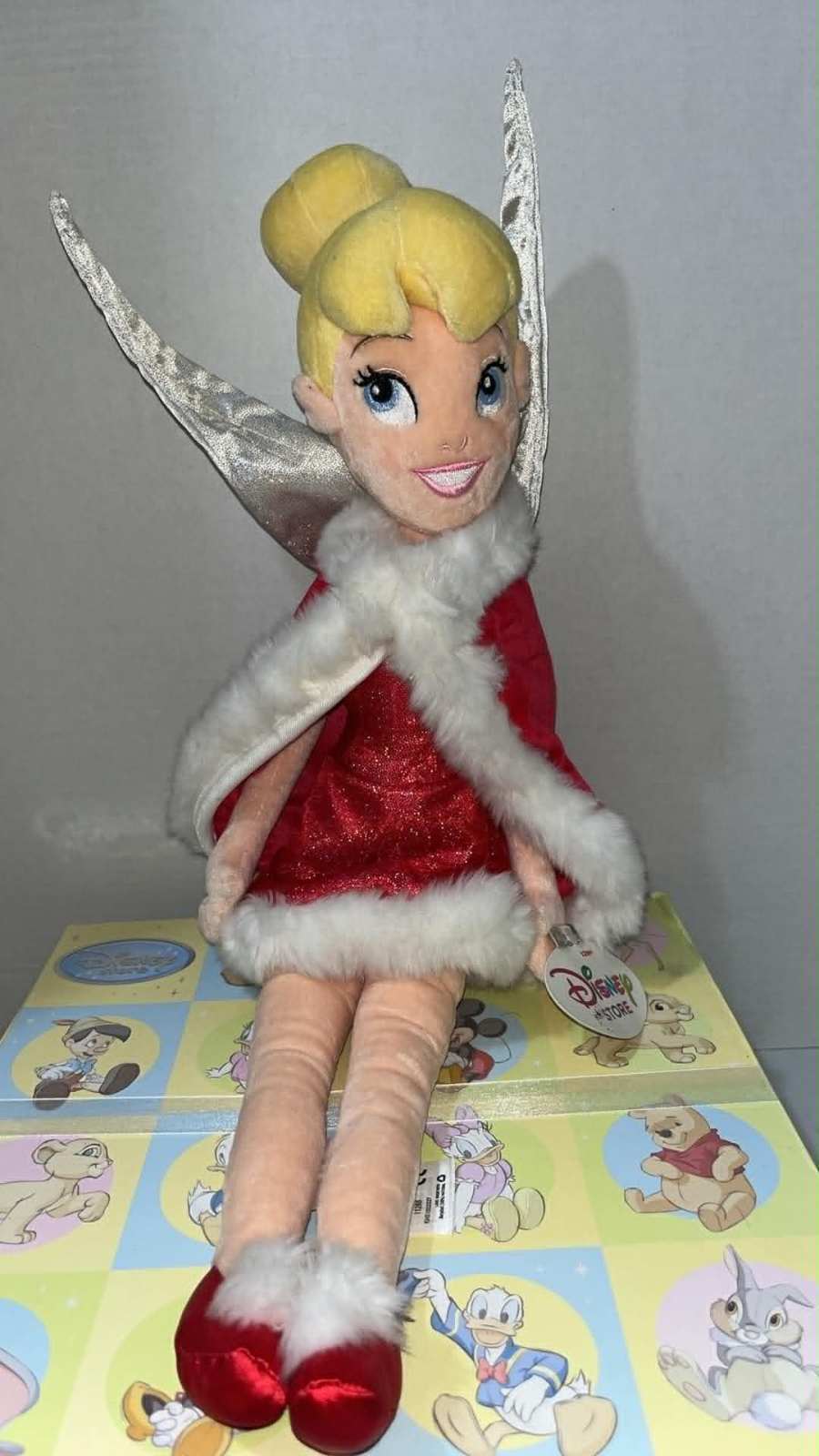 Disney Tinker Bell Plush Doll in Christmas Outfit