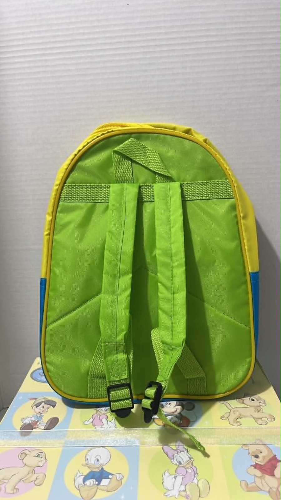 Disney Mickey and Minnie Mouse Kids Backpack Green Yellow Blue