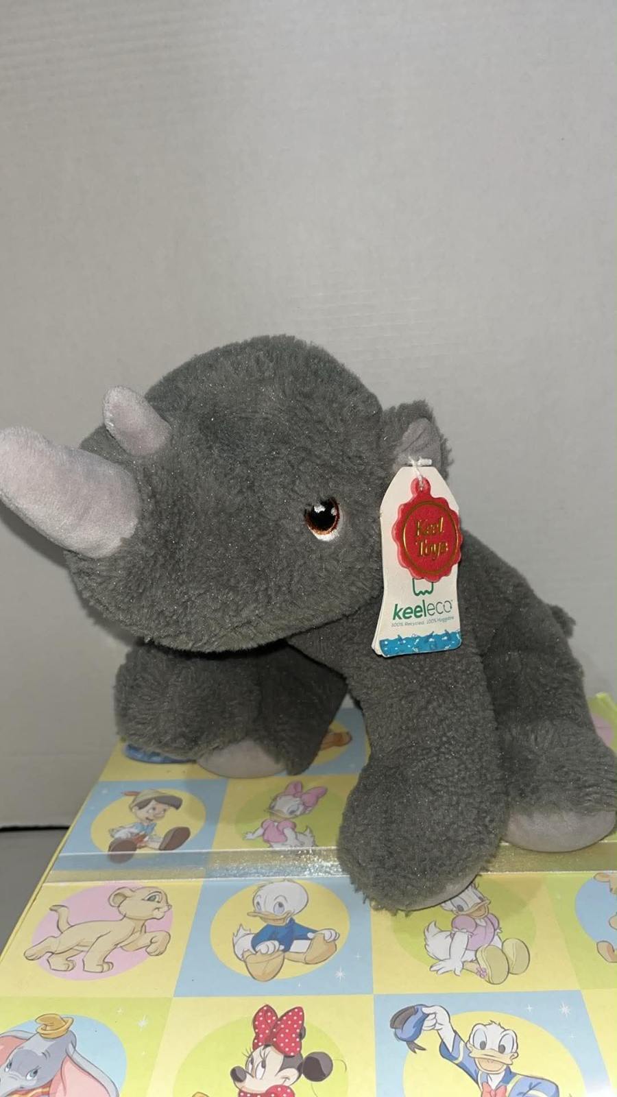 Keel Toys Keeleco Gray Rhino Plush Soft Toy with Tag