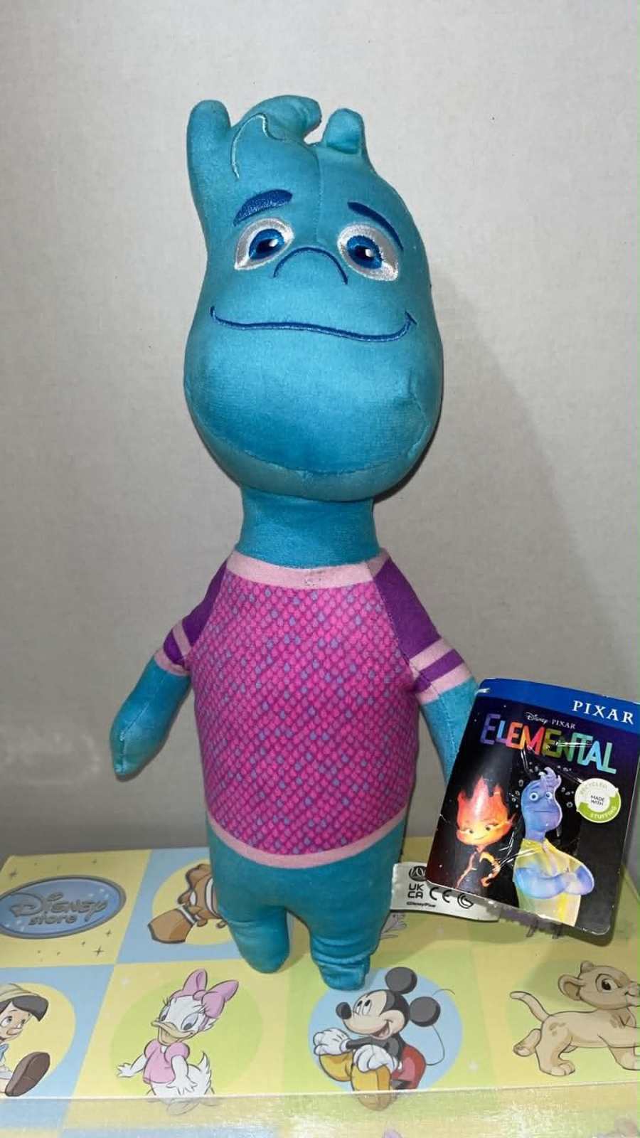 Disney Pixar Elemental Plush - Blue Character in Pink Shirt