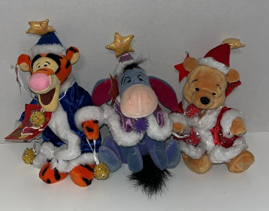 Tinsel Christmas Winnie The Pooh Set Plush